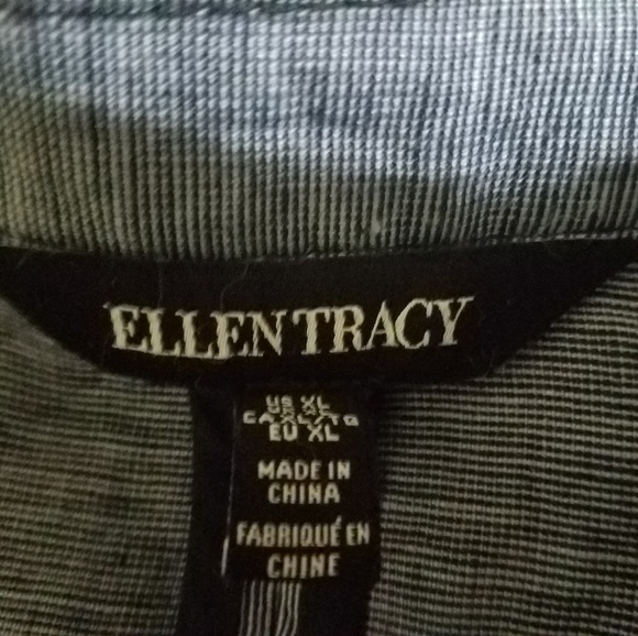 NWT Ellen Tracy Blue Textured Blazer - Picture 5 of 6